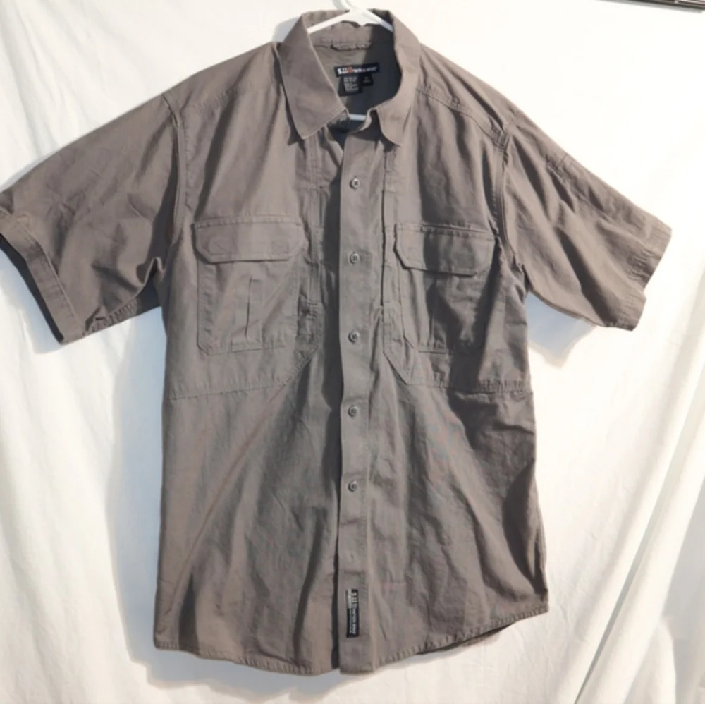 5.11 Tactical Gray Casual Button Down Shirt - Picture 6 of 14